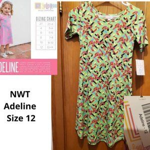 NWT Lularoe Adeline Girl's Dress Size 12